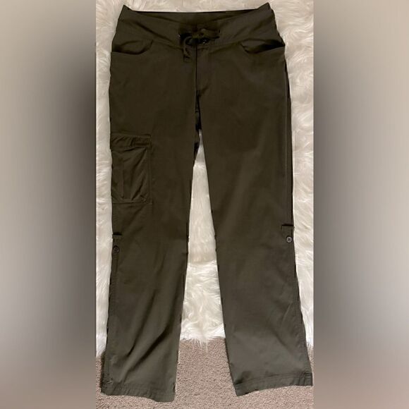 Columbia Omni Shield City Slickerz Roll-Up Stretch Pants in Olive Green Size 8 - Picture 3 of 12